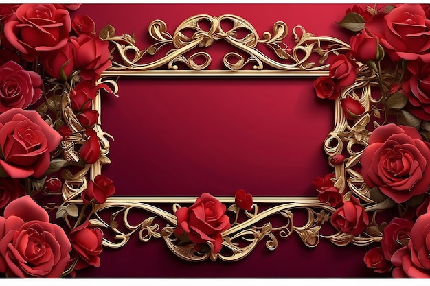 Image and illustration composition 3 dimensional ornamental frame