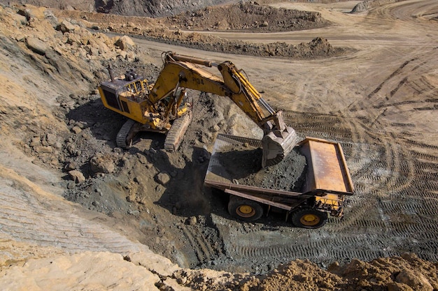 An image of the implementation of a mining project