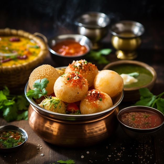 Image of Indian street food panI puri