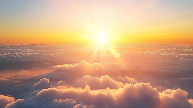 The image is a beautiful landscape photograph of a sunrise over a sea of clouds