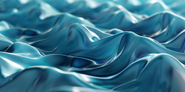 The image is of a blue wave with a shiny reflective surface