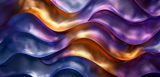 Photo the image is a colorful wave with purple and orange colors