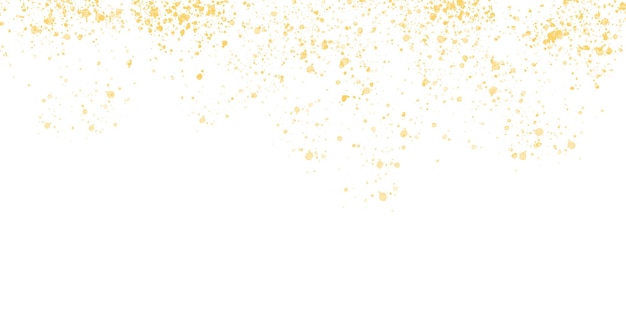the image is a white background with gold glitter scattered across the top and middle
