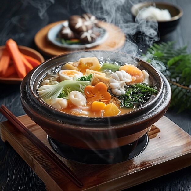 Photo image of japanese food that nabe and good apply for book menu