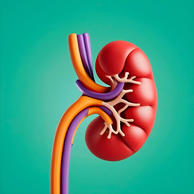 Photo an image of kidney on isolated background ai generated