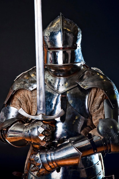 image of knight in metal armor