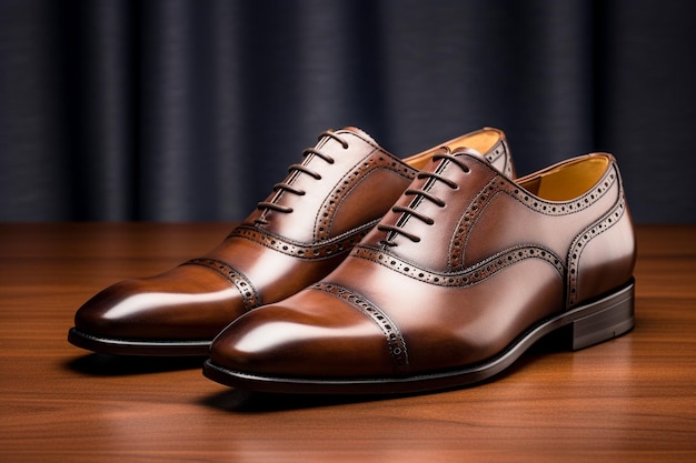 Photo image of leather shoes and business shoes