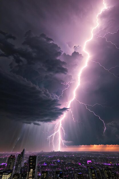 An image of a lightning strike in the sky