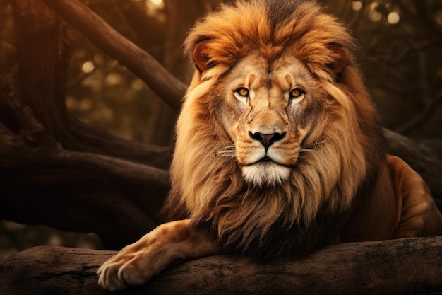 Image of a male lion Ai generated