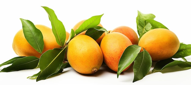 image of mango with leaves on white background mango advertisement