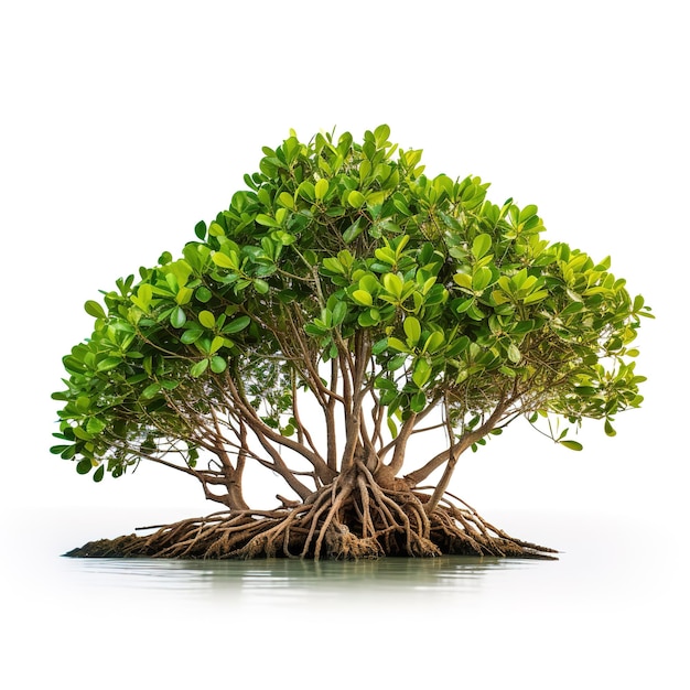 Image of mangroves tree on white background Nature Illustration Generative AI