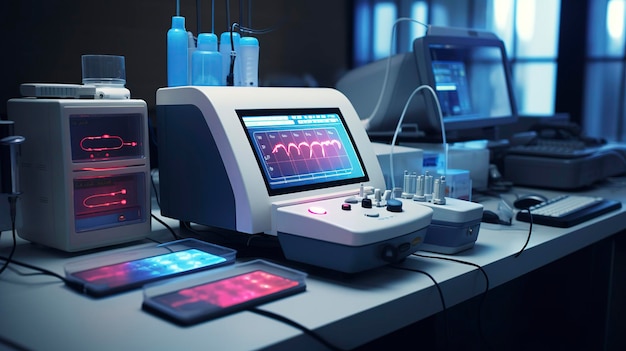 An image of medical testing equipment and diagnostics