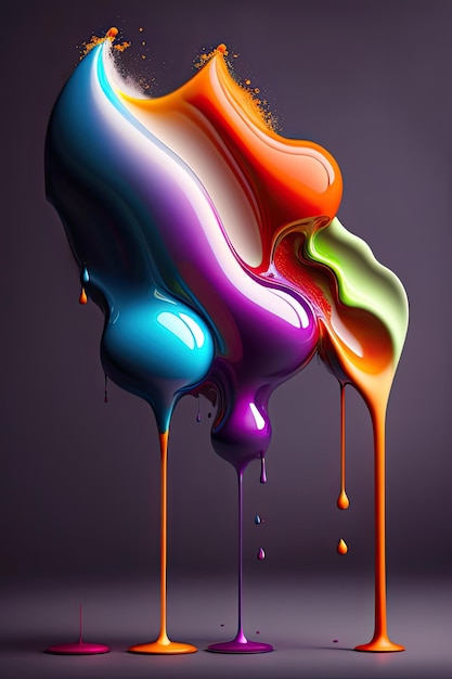 Image of melting paint stains