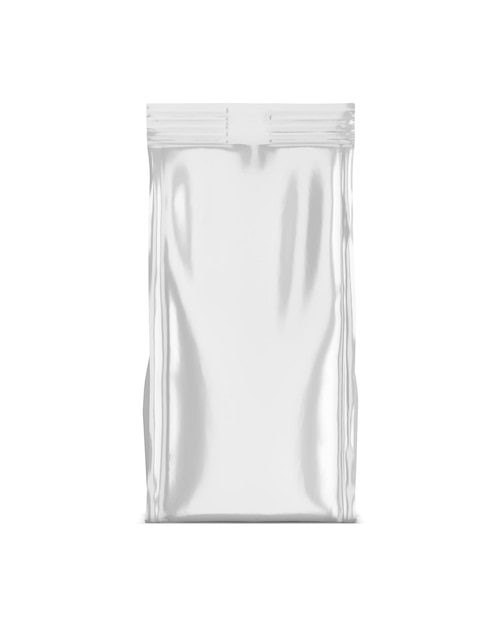 Photo an image of a metallic bag isolated on a white background