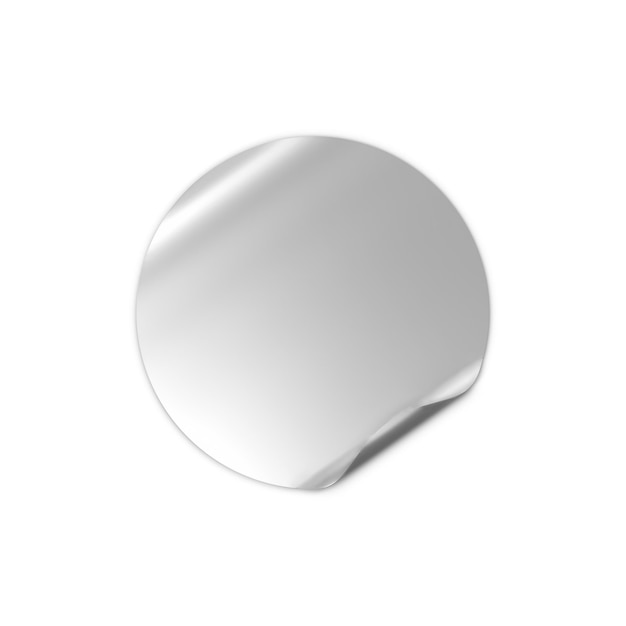 an image of a Metallic Round Sticker isolated on a white background