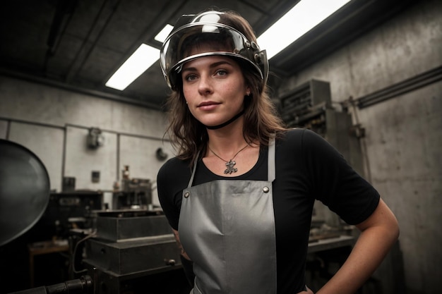 Photo image of a metalworks employee