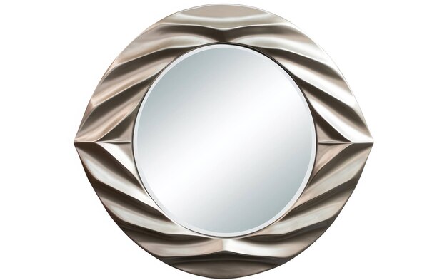 Photo image of a mirror on white background