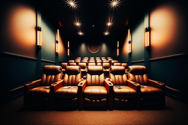 An image of a modern and sleek cinema auditorium