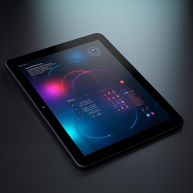 Photo image of a modern tablet showing its sleek designs