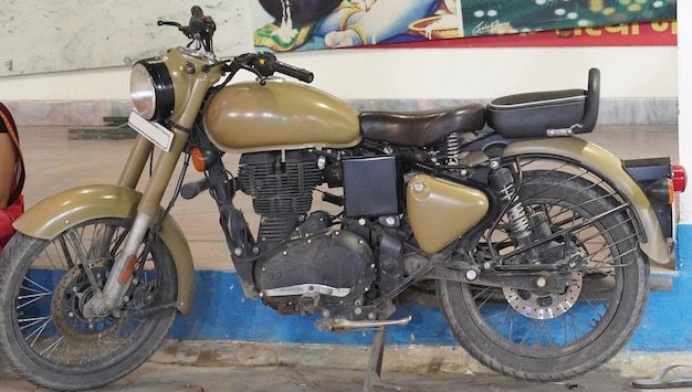 Image of motor bike in clay color