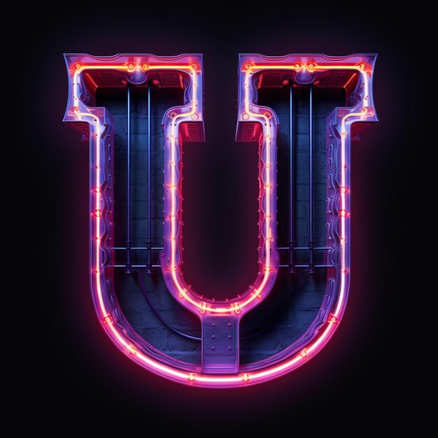Photo image of neon u icon