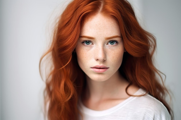 Image of nice teenager girl with redhead