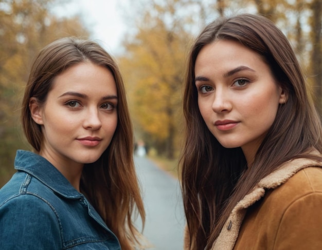 写真 ai世代の2人の若い女性の画像