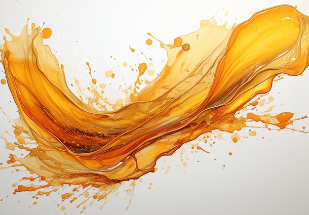 An image of oil painting on white background in the style of light amber and gold