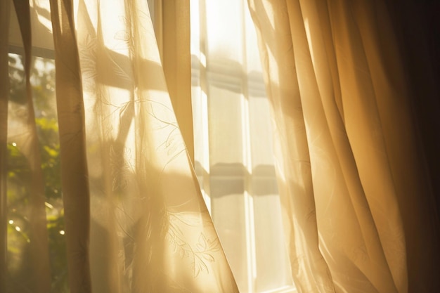 An Image of a Open Window And Curtains