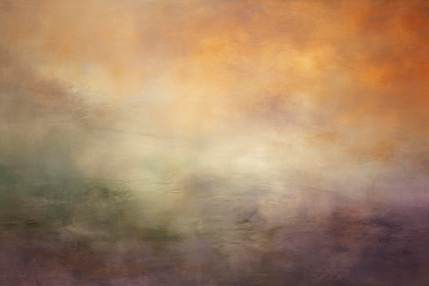 Изображение оранжево-фиолетовой и зеленой текстуры в стиле туманной атмосферы