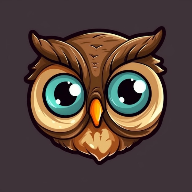 Photo image owl face clipart