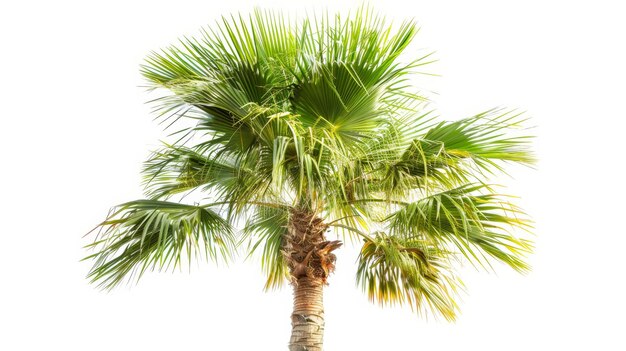 Photo an image of a palm tree on a white background