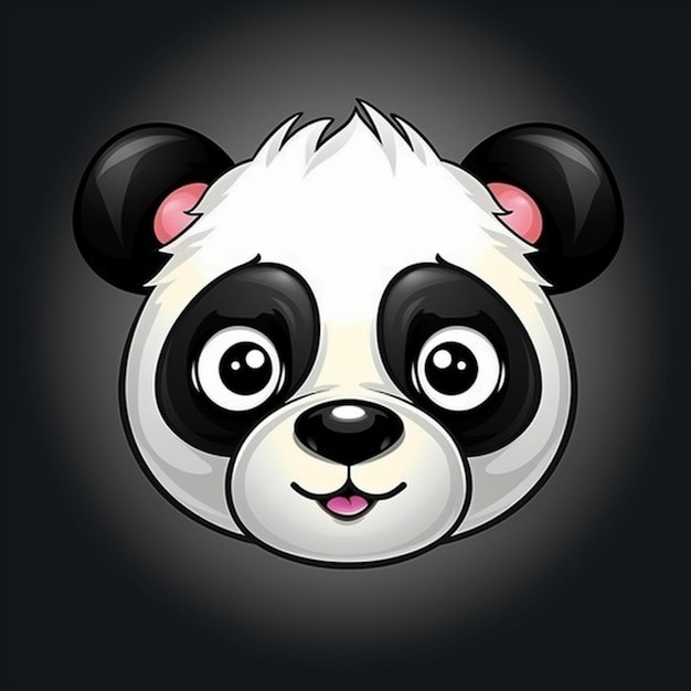 Photo image panda face clipart