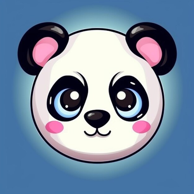 Photo image panda face clipart