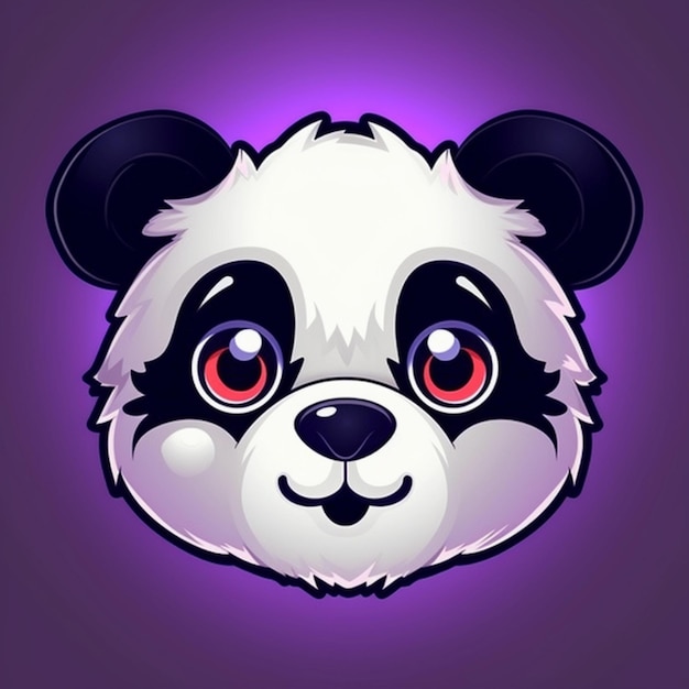 Photo image panda face clipart