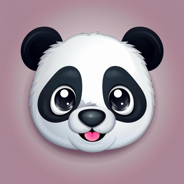 Foto immagine faccia di panda clipart