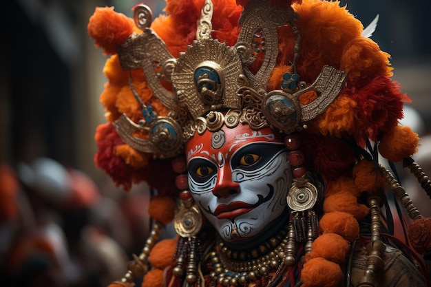 an image of a person wearing an elaborate headdress