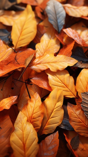 an image of a pile of autumn leaves