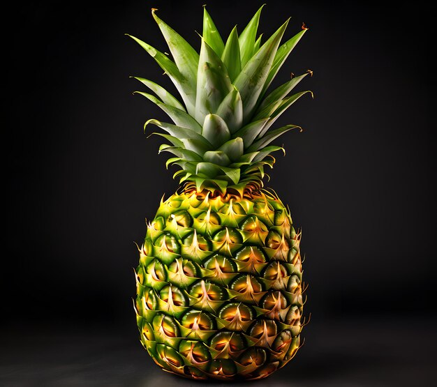 Image of a pineapple on dark background