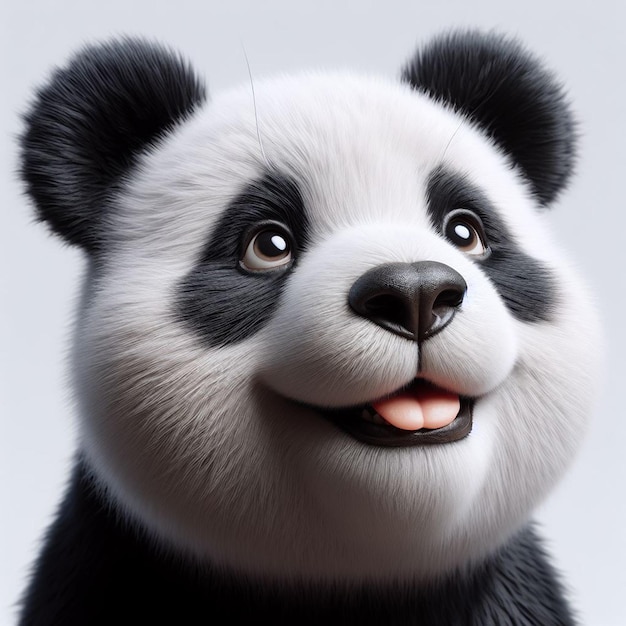 Foto immagine di un panda giocoso