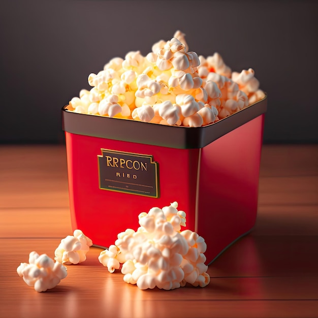 Photo image of a popcorn box