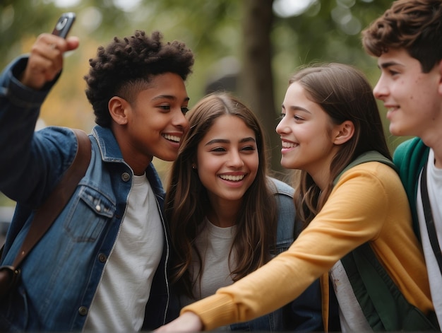 Photo image portraying a group of teenager