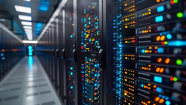 image of predictive maintenance algorithms monitoring data center equipment for optimal performance concept predictive maintenance algorithms data center equipment optimal performance monitoring