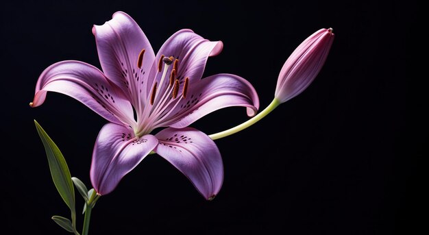 Photo an image of a purple lily