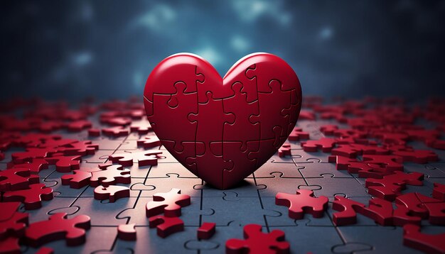 Image of puzzle pieces forming a heart