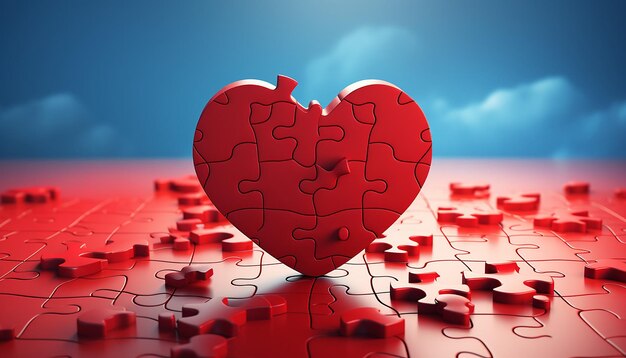 Image of puzzle pieces forming a heart