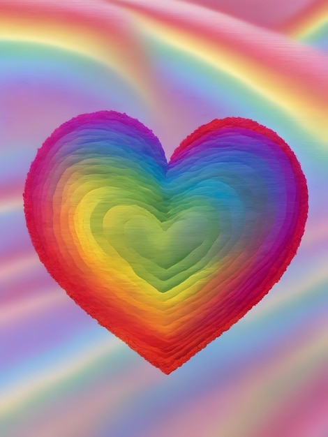 An image of a rainbow heart embodying the message of love equality and respect for all