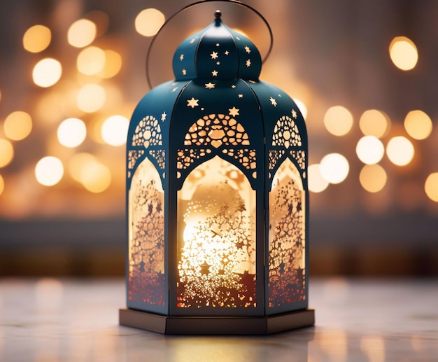 image of a Ramzan beautiful lamp