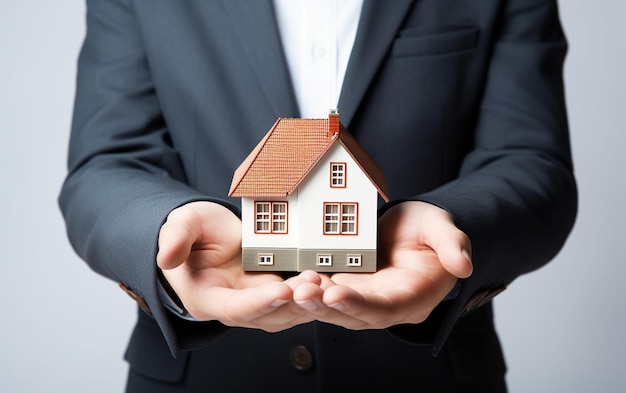 An Image of a Real Estate Agent Isolated on a White Background