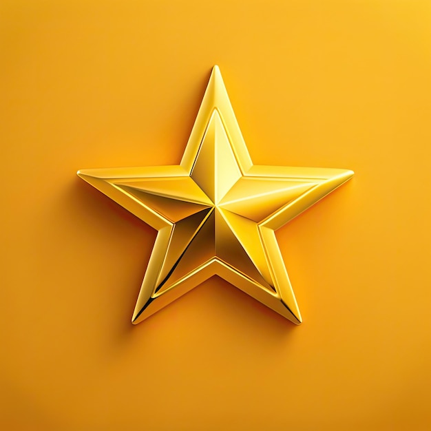 Image of a realistic golden star